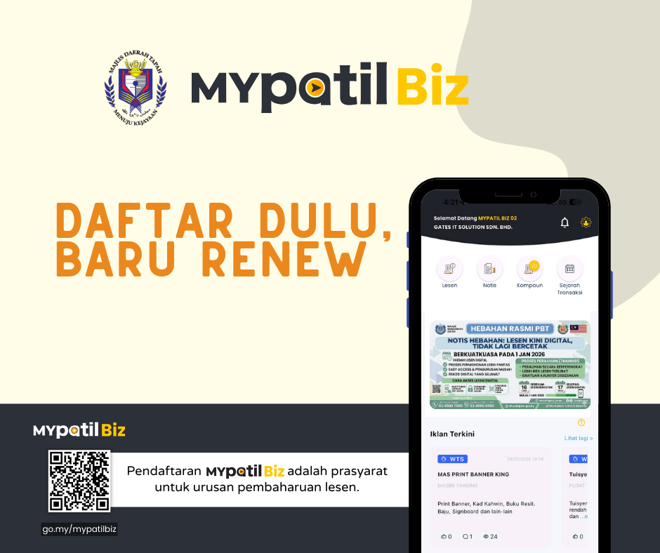 URUSAN LESEN KINI LEBIH MUDAH. DAFTAR DULU, BARU RENEW! 📱